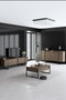 Hanah Home Conjunto Muebles Salón Nogal Negro - Consola 160cm, Soporte TV 180cm, Mesa Centro 90cm